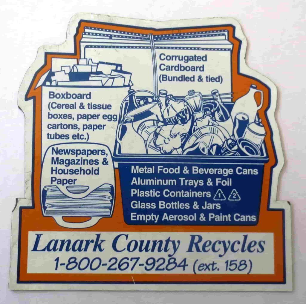 Lanark County Recycling Fridge Magnet