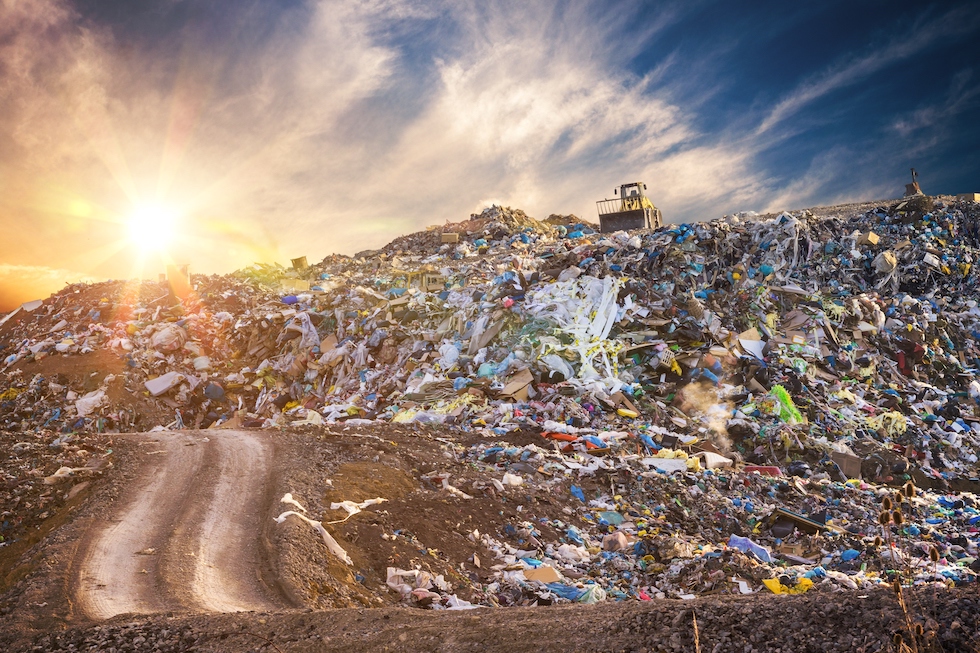 landfill at sunrise