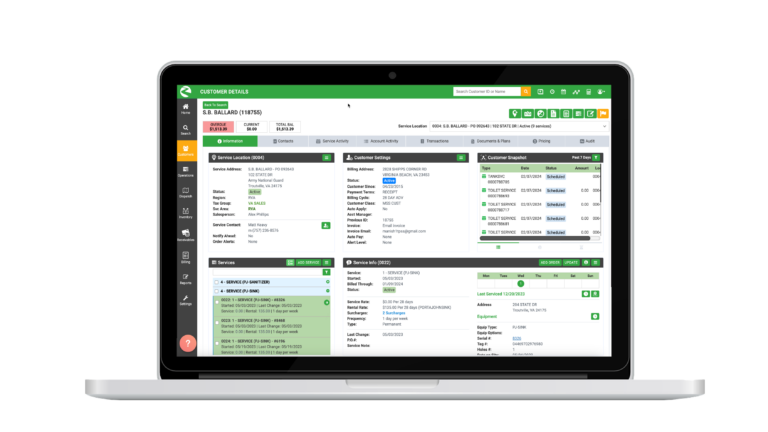 Routeware's waste management software, showcasing technology for efficient operations.