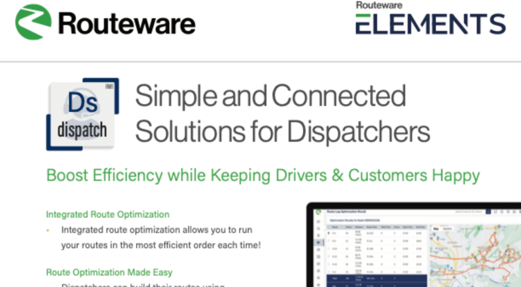 Routeware Elements Dispatch