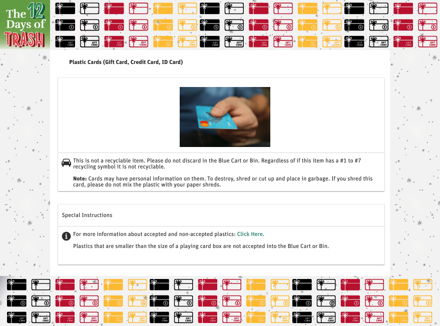 12 Days of Trash - The Last 4 Days 3 Gift Cards