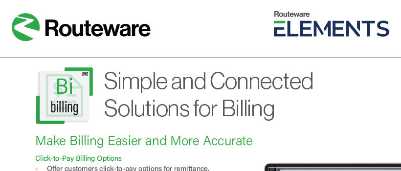 Routeware Elements Billing FactSheet