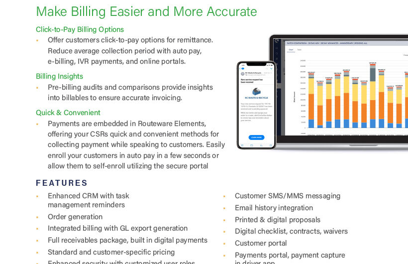 Routeware Elements Billing FactSheet