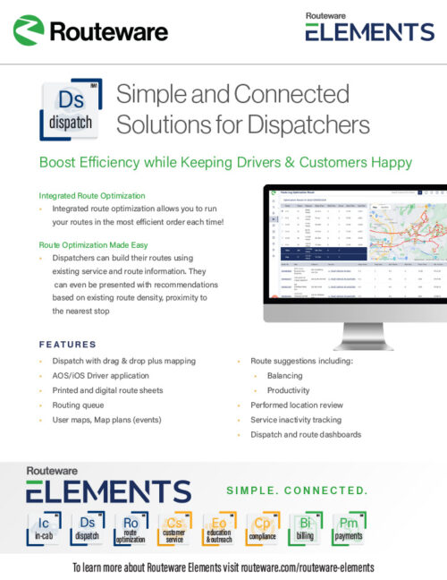 Routeware Elements Dispatch FactSheet