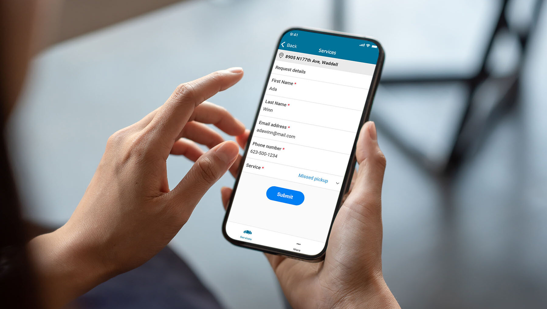 self-service apps for waste management