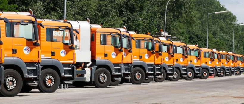 Trucks in a Row