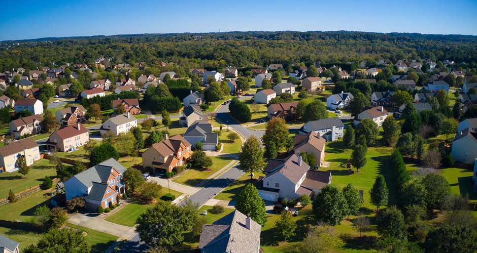 Photo of a residential neighborhood