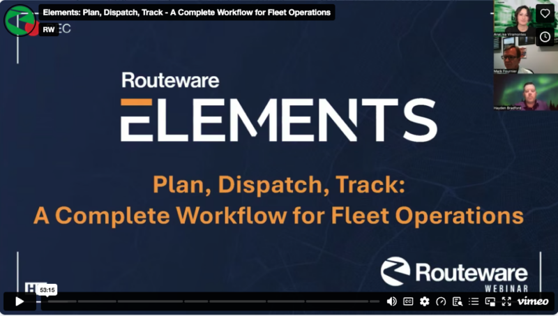 Elements: Plan, Dispatch, Track - A Complete Workflow for Fleet Operations Webinar